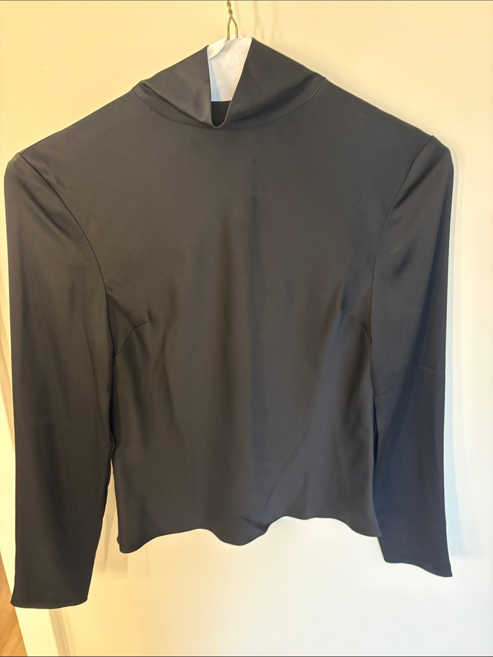 Babaton Black Long-Sleeve Mock Neck Top